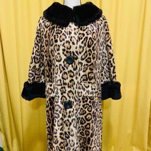 LEOPARD Print Coat w/Pockets, PRISTINE VINTAGE
